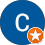 Blue badge with C and orange star